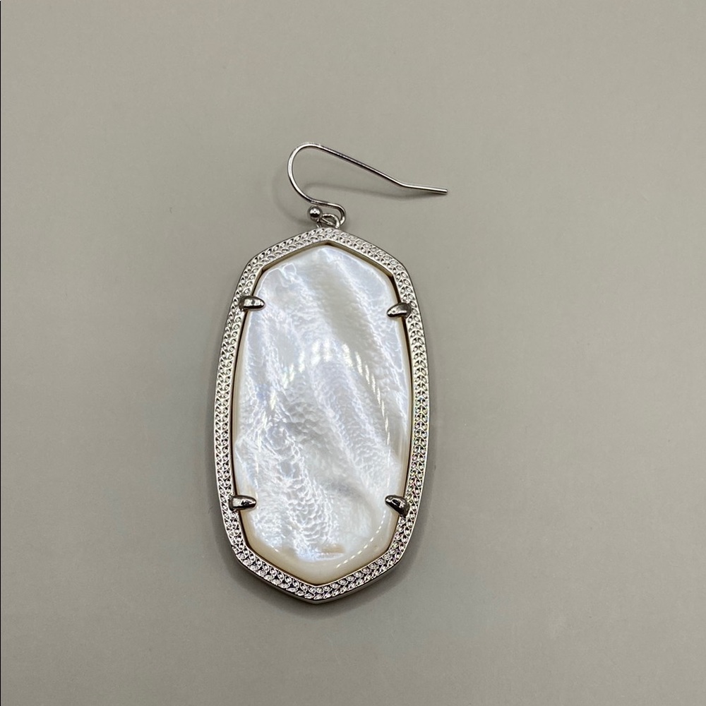 Kendra Scott White and Silver Earrings